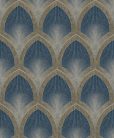 Galerie SPECIAL FX 2 vinyl, vlies anyagú, kék, arany, rosegold színű, art deco, Modern tapéta