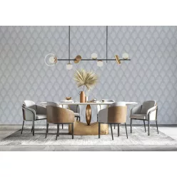   Galerie SPECIAL FX 2 vinyl, vlies anyagú, szürke, ezüst színű, art deco, Modern tapéta