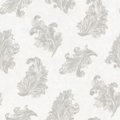   Galerie Palazzo 2 vinyl, vlies anyagú, szürke, beige színű, leveles, barokk, Klasszikus tapéta