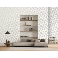   Galerie Palazzo 2 vinyl, vlies anyagú, szürke, beige színű, leveles, barokk, Klasszikus tapéta