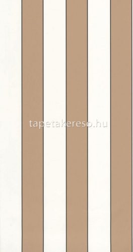 Caselio GOLDEN AGE vlies, vinyl anyagú barna, fehér, fekete színű csíkos modern tapéta