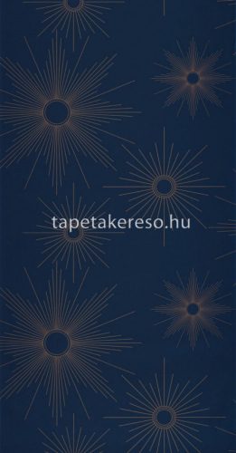 Caselio GOLDEN AGE vlies, vinyl anyagú kék, arany színű napocska modern tapéta