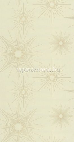 Caselio GOLDEN AGE vlies, vinyl anyagú zöld, arany színű napocska modern tapéta