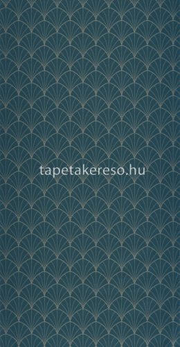 Caselio GOLDEN AGE vlies, vinyl anyagú kék, arany színű art deco modern tapéta