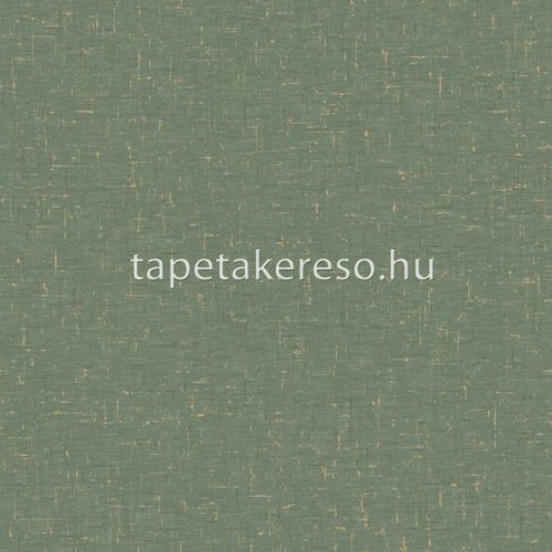 Caselio Gaze vlies, vinyl anyagú zöld, arany színű egyszínű, textílhatású, struktúrált modern tapéta