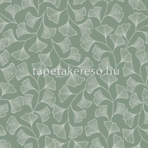 Caselio GREEN & CO vlies anyagú türkiz színű leveles modern tapéta