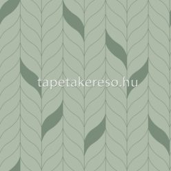   Caselio GREEN & CO vinyl, vlies anyagú zöld színű geometriai, leveles modern tapéta