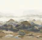 SketchTwenty3 Geneva vlies anyagú, kék, barna, keki, törtfehér színű, hegyvidék, Modern poszter