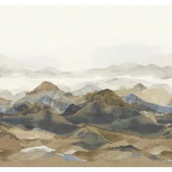   SketchTwenty3 Geneva vlies anyagú, kék, barna, keki, törtfehér színű, hegyvidék, Modern poszter