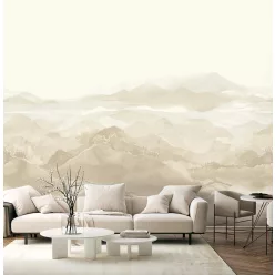   SketchTwenty3 Geneva vlies anyagú, beige, törtfehér színű, hegyvidék, Modern poszter