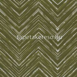   Prestige Wallcoverings Blossom vlies anyagú zöld, arany színű chevron modern tapéta