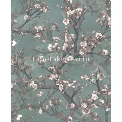   Prestige Wallcoverings Blossom vlies anyagú türkiz, barna színű virágos modern tapéta