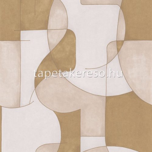 Casadeco Gallery vlies anyagú beige, barna színű geometriai modern tapéta
