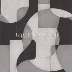   Casadeco Gallery vlies anyagú szürke, fekete, rosegold színű geometriai modern tapéta