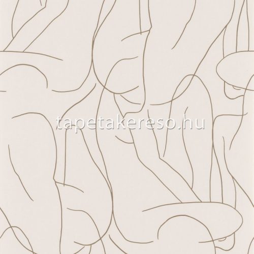 Casadeco Gallery vlies anyagú beige, barna színű rajz modern tapéta