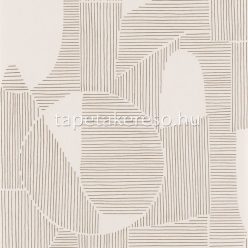   Casadeco Gallery vlies anyagú beige, barna színű vonalas, geometriai modern tapéta