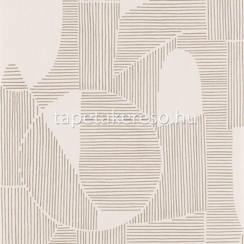 Casadeco Gallery vlies anyagú beige, barna színű vonalas, geometriai modern tapéta