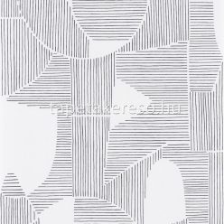   Casadeco Gallery vlies anyagú fehér, fekete színű vonalas, geometriai modern tapéta