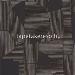   Casadeco Gallery vlies anyagú fekete, barna színű vonalas, geometriai modern tapéta