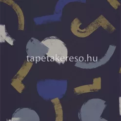   Casadeco Gallery vlies anyagú kék, arany, beige színű geometriai modern tapéta