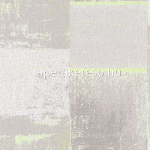 Casadeco Gallery vlies anyagú szürke, neon zöld színű koptatott, geometriai modern tapéta