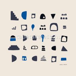   Casadeco Gallery vlies anyagú beige, kék, fekete színű geometriai modern poszter