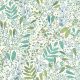 Caselio GREEN LIFE 2 vlies, vinyl anyagú fehér, zöld, kék, lila színű leveles modern, natural tapéta