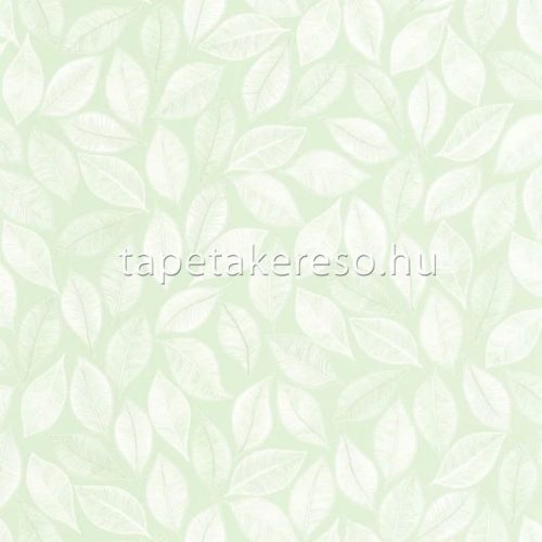 Caselio GREEN LIFE 2 vlies, vinyl anyagú zöld, fehér színű leveles modern, natural tapéta