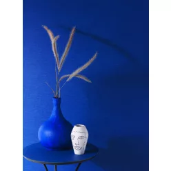   Khroma Lotus vlies anyagú kék színű egyszínű modern, natural tapéta
