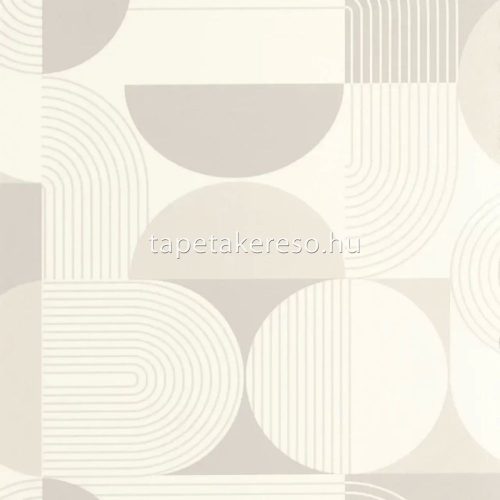 Caselio Graphic vinyl, vlies anyagú fehér, szürke színű geometriai modern tapéta