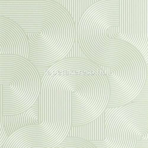 Caselio Graphic vinyl, vlies anyagú zöld, fehér színű geometriai modern tapéta