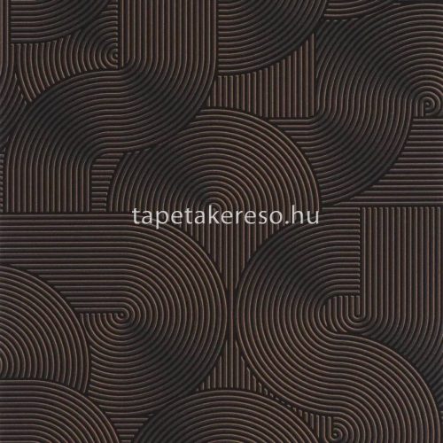 Caselio Graphic vinyl, vlies anyagú fekete, barna, bronz színű geometriai modern tapéta