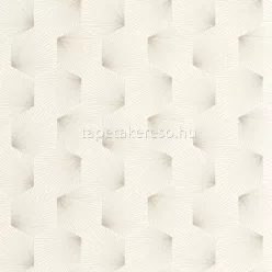   Caselio Graphic vinyl, vlies anyagú fehér, szürke színű art deco, geometriai modern tapéta