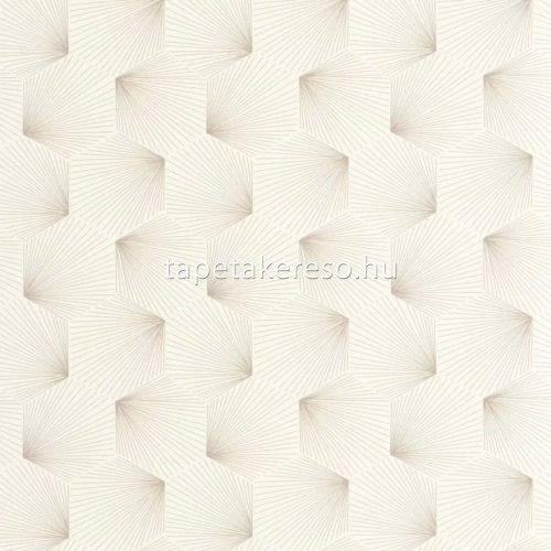 Caselio Graphic vinyl, vlies anyagú fehér, szürke színű art deco, geometriai modern tapéta