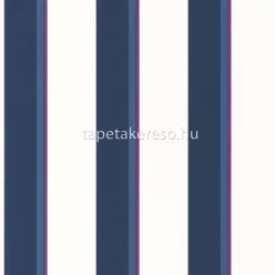   Caselio Graphic vinyl, vlies anyagú kék, fehér, bordó színű csíkos modern tapéta