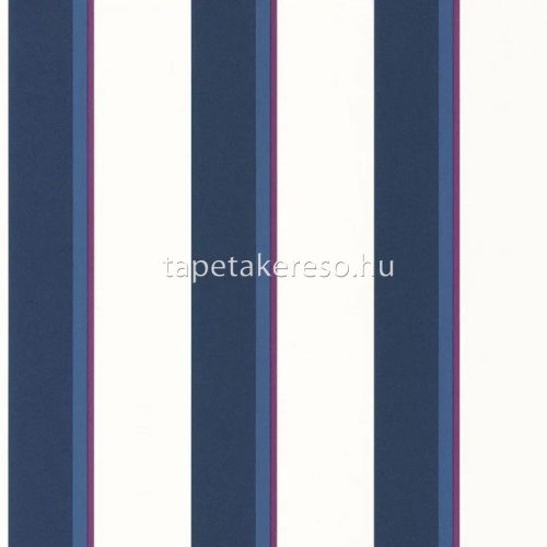 Caselio Graphic vinyl, vlies anyagú kék, fehér, bordó színű csíkos modern tapéta