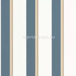   Caselio Graphic vinyl, vlies anyagú kék, fehér, barna színű csíkos modern tapéta