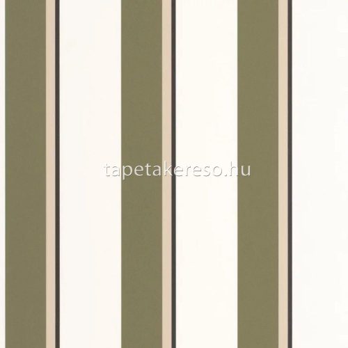 Caselio Graphic vinyl, vlies anyagú fehér, zöld, fekete színű csíkos modern tapéta