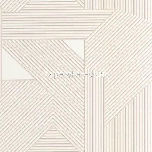 Caselio Graphic vinyl, vlies anyagú fehér, beige színű geometriai modern tapéta
