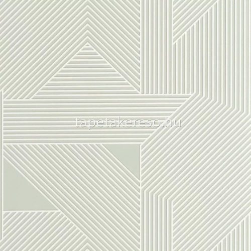 Caselio Graphic vinyl, vlies anyagú zöld, fehér színű geometriai modern tapéta