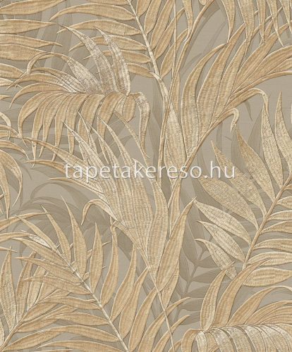 Design ID Grace vlies anyagú zöld, barna színű leveles modern tapéta