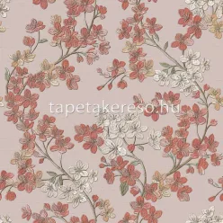   Design ID Grace vlies anyagú szürke, beige, zöld, terrakotta színű virágos modern tapéta