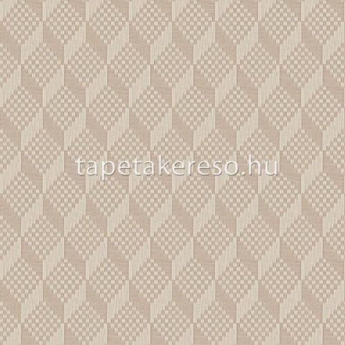 Design ID Grace vlies anyagú beige, barna színű 3d, geometriai modern tapéta