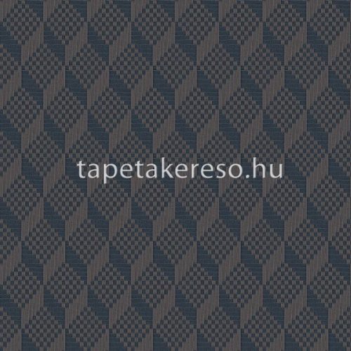 Design ID Grace vlies anyagú kék, szürke színű 3d, geometriai modern tapéta