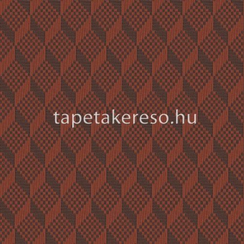 Design ID Grace vlies anyagú barna, terrakotta színű 3d, geometriai modern tapéta