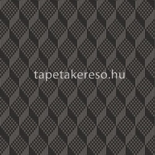 Design ID Grace vlies anyagú szürke, fekete színű 3d, geometriai modern tapéta