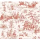 York TOILES RESOURCE LIBRARY vlies anyagú fehér, piros színű állatos, életkép romantikus tapéta