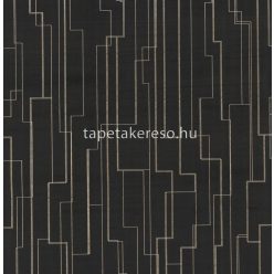   York RONALD REDDING Grasscloth & Natural Resource papír anyagú fekete, ezüst színű geometriai natural tapéta
