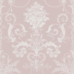   Graham & Brown Laura Ashley Signature Vol.1 vlies anyagú, fehér, rózsaszín  színű, barokk, virágos, Romantikus tapéta