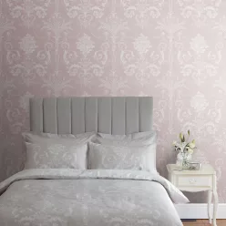   Graham & Brown Laura Ashley Signature Vol.1 vlies anyagú, fehér, rózsaszín  színű, barokk, virágos, Romantikus tapéta